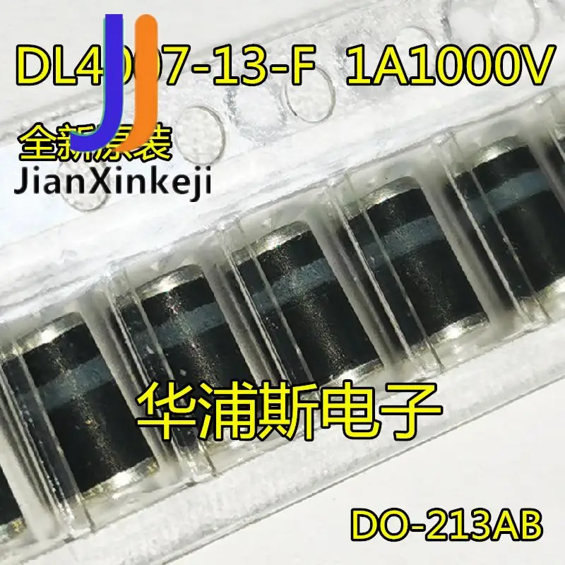 

50pcs 100% orginal new DL4007-13-F DL4004 DO213AB LL41 1A1000V 400V glass sealed rectifier diode