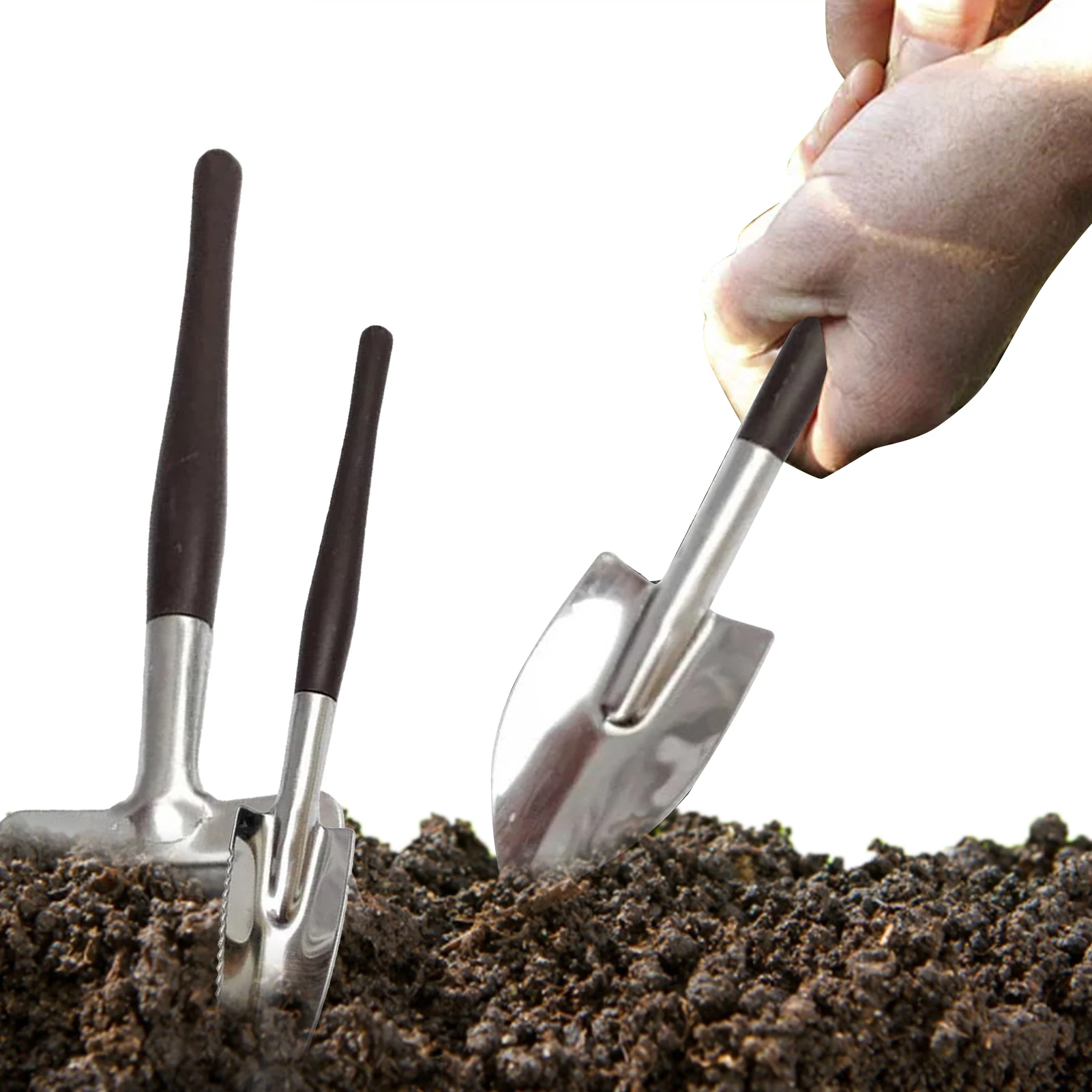 

Stainless Steel Garden Shovel Transplant Spade Shovel Cultivator Hand Rake Gadget Kit Stainless Steel Garden Tool Kit Gardening