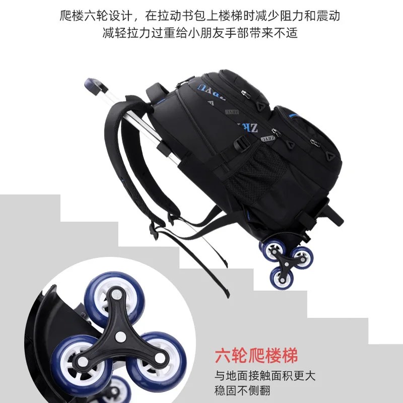 Children School Bags Girls Boys With Wheel Trolley Mochila Kids Backpacks Trolley Luggage For backpack Escolar Backbag Schoolbag