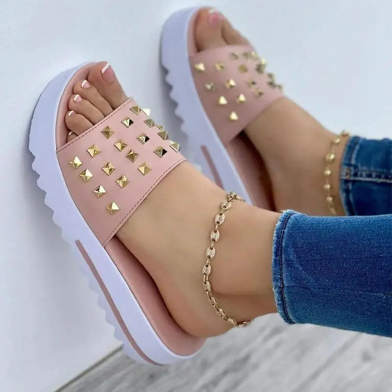 Women Sandals 2023 Low Heels Sandals For Summer Flip Flops Women Slippers Casual Summer Shoes Women Wedge Sandal Zapatos Mujer