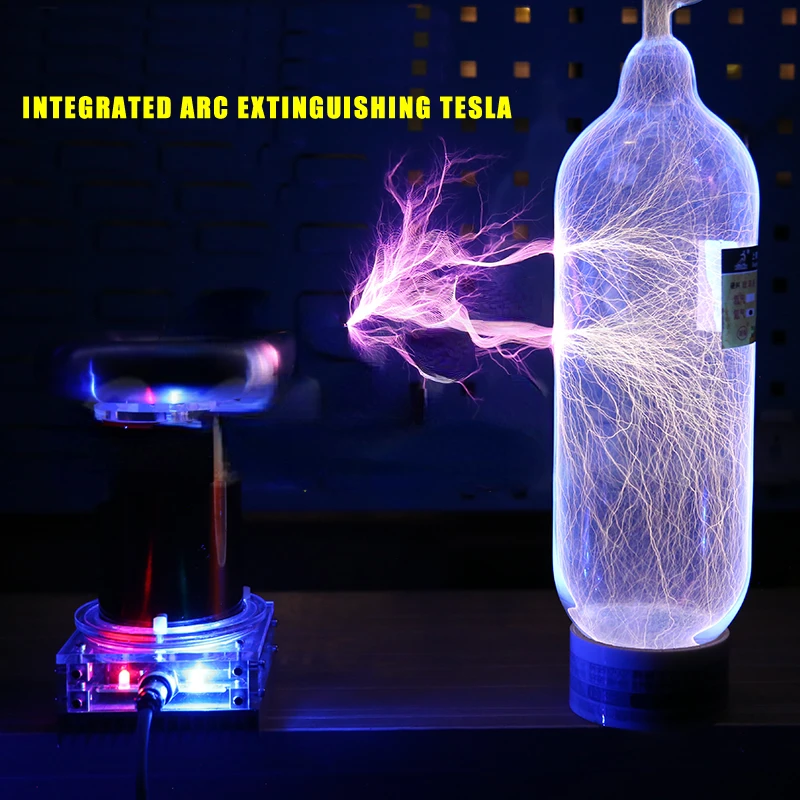 

New Music Tesla coil SSTC product high-frequency generator ignition lightning model Integrated arc extinguishing tesla 20cm