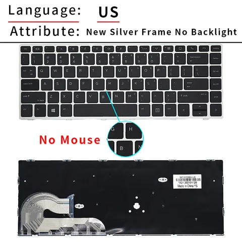 Клавиатура для HP Elitebook 745 G5 840 G5 846 G5 840 G6 ZBook 14u G5 14u G6 Русская раскладка подсветка