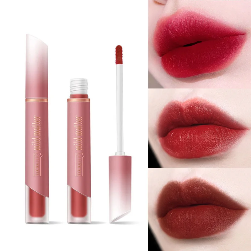 

Intense Color Lip Gloss Matte Finish Lip Tint Lip Colour Lasting Comfort Velvet Liquid Lipstick Lips Makeup Cosmetics TSLM1