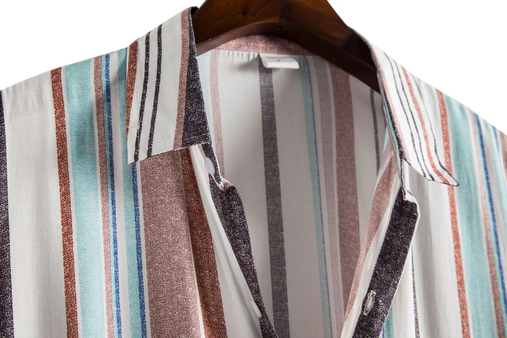Men's Striped Shirts Button Up Lapel Casual Shirt Short Sleeve Daily T-Shirts Printing Loose Shirts For Men