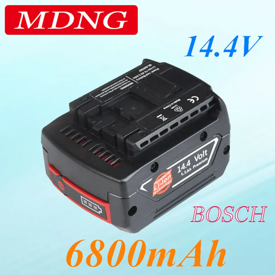 

14.4V 6800mah Rechargeable Li-ion Battery cell pack for BOSCH cordless Electric drill screwdriver BAT607,BAT607G,BAT614,BAT614G