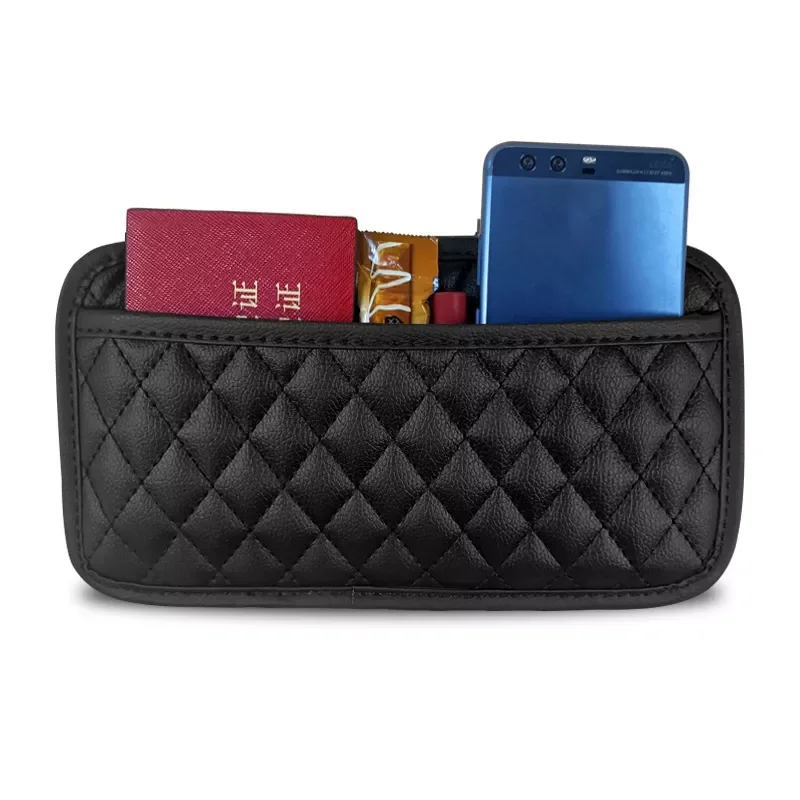 

Leather Car Storage Pocket Seat Back/Door/Center Console Organizer for Small Stuff Car Storage Bag Universal for All Vehicles