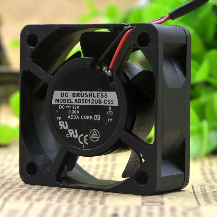 

Brand new original AD5012UB-C50 12V 0.30A 5cm 5020 mute 2 wire cooling fan