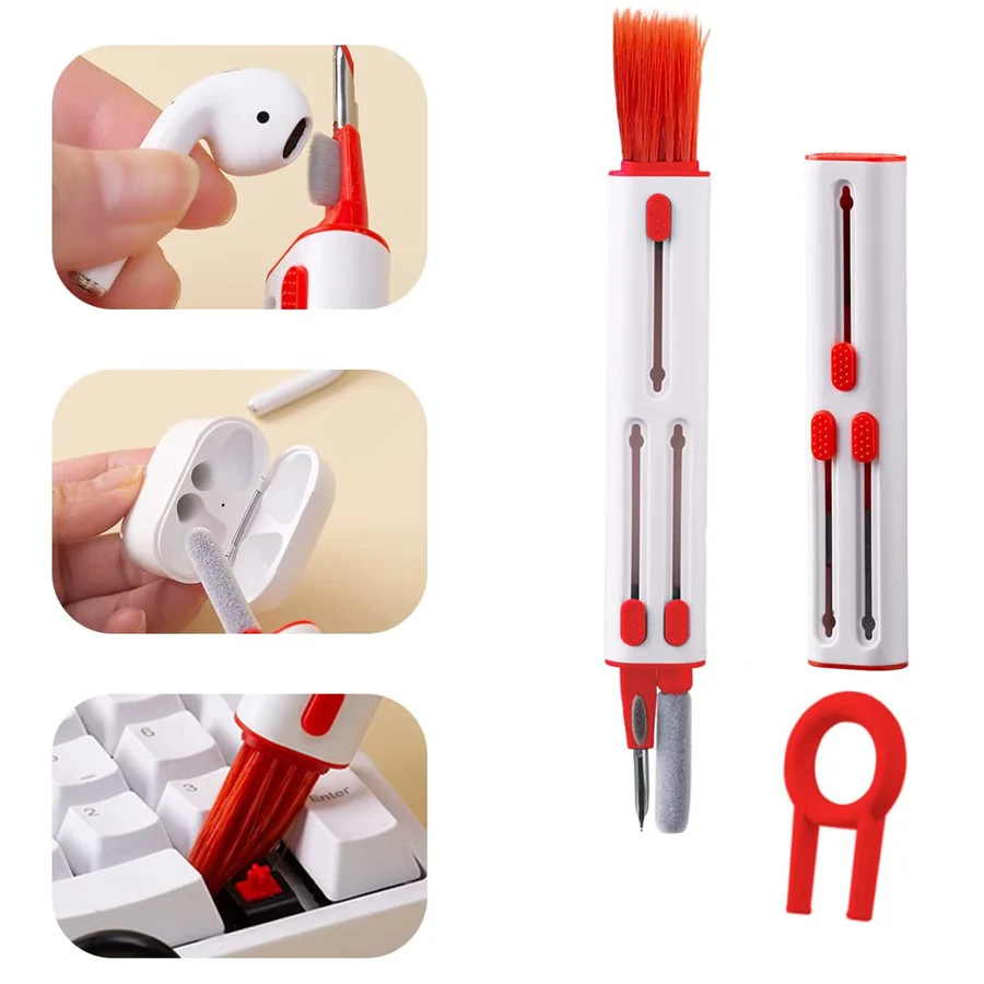 5 in 1 Keyboard Cleaning Brush Computer Earphone Cleaning tools Keyboard Cleaner keycap Puller kit for PC Airpods Pro 1 2