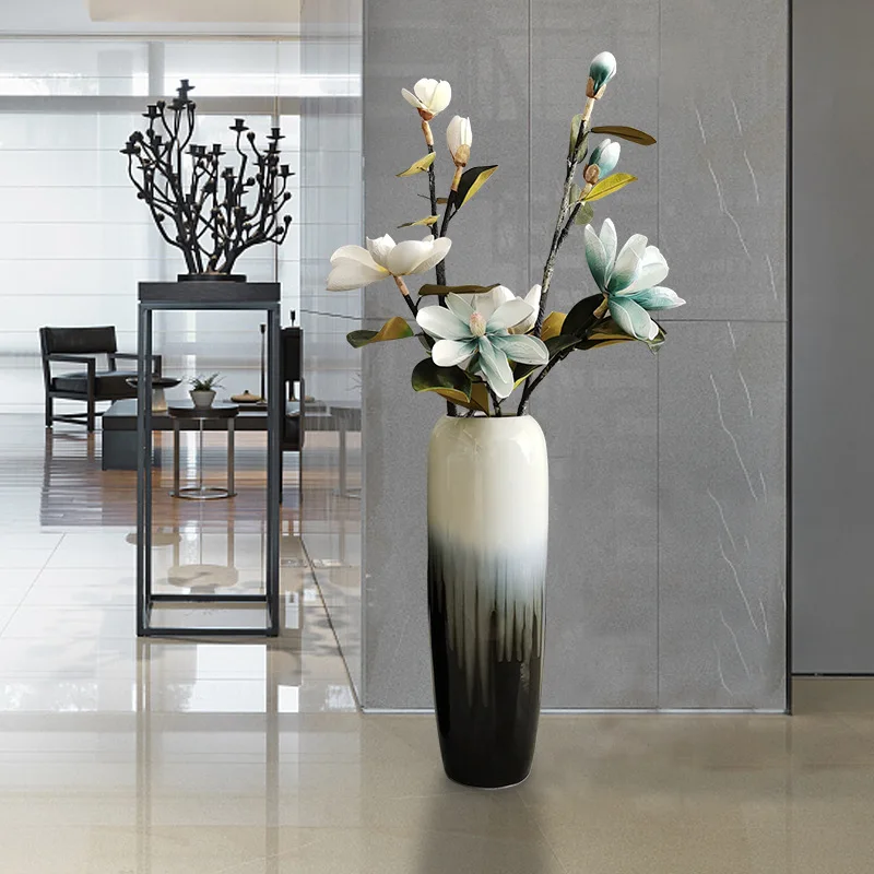 

Jingdezhen Large Ceramic Tall Floor Vases For Living Room Modern Simple Chinese Style Flower Arrangement Ornaments Home Decore