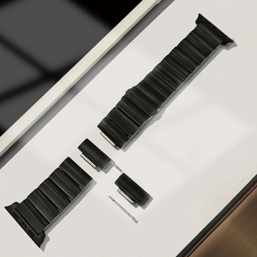 Luxury Titanium Band For Apple Watch Ultra 49mm 45mm 41mm 44mm 40mm Men Business Metal Strap iWatch Series 8 7 6 SE 5 WristBand