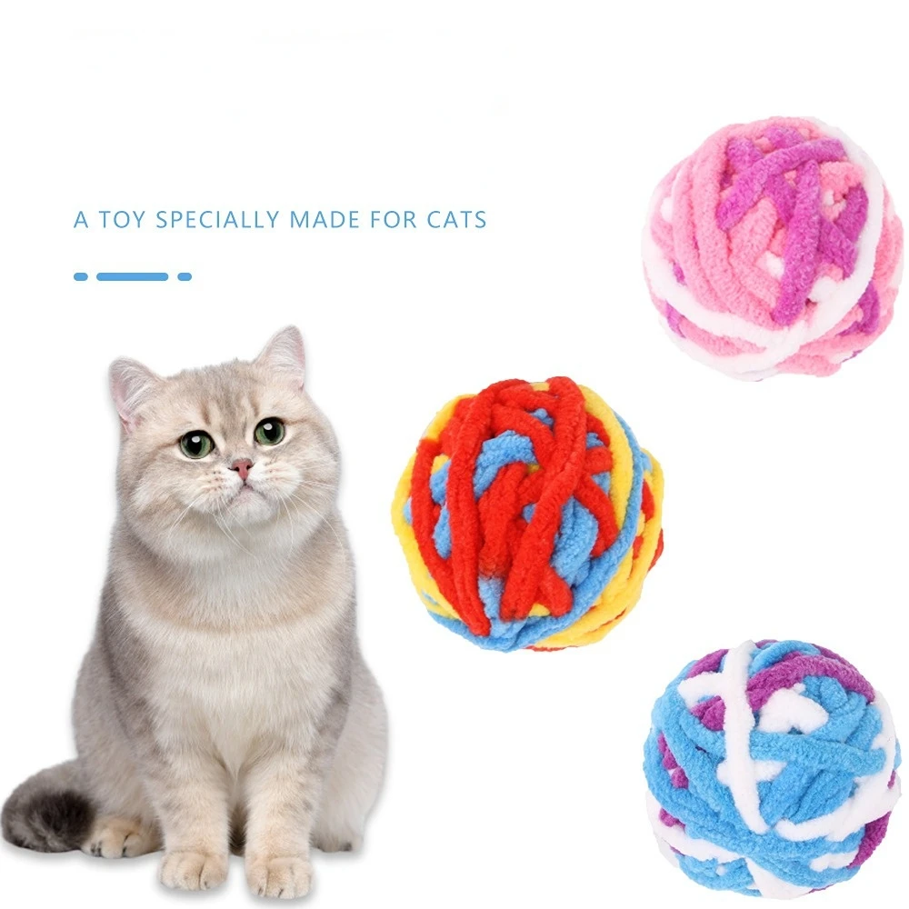 

New Wool Ball Interactive Fun Pet Toy Ball Wear-resistant Scratch Resistant Cat Toy Small and Medium-sized Animal Accessories
