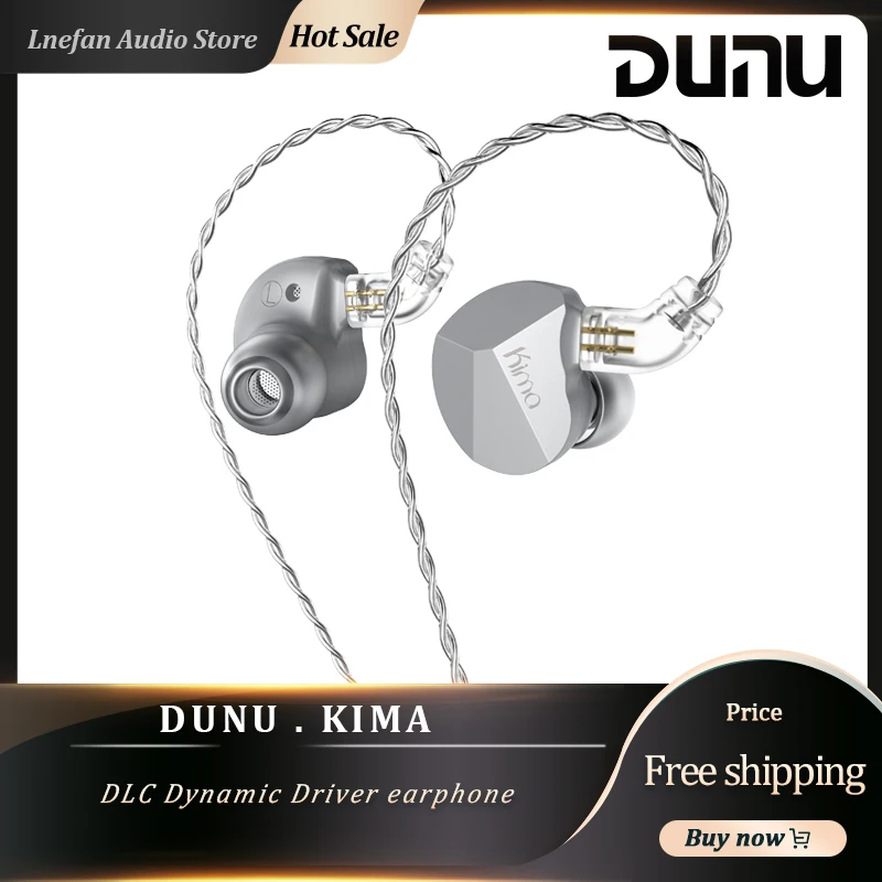 

DUNU KIMA 1DD IEM 10 мм DLC динамические Hi-Fi наушники-вкладыши Hi-Res аудио музыкальный монитор наушники 0,78 мм Съемный кабель гарнитура