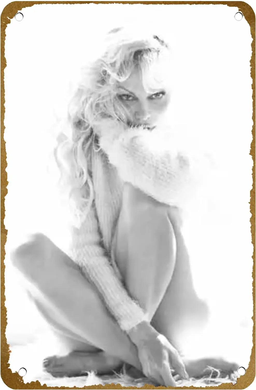 Плакат знаменитости Памела Андерсона винтажный металлический жестяной знак