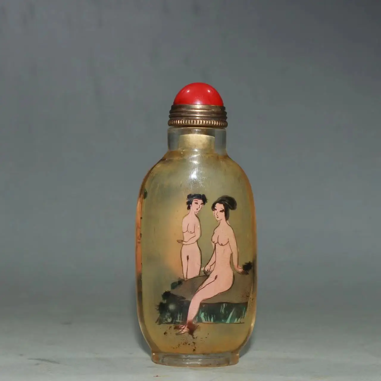 

Коллекционная стеклянная бутылка с росписью edmoogrel