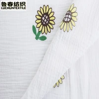2022new pleated texture fabric cotton crepe embroidered childrens clothing fabric