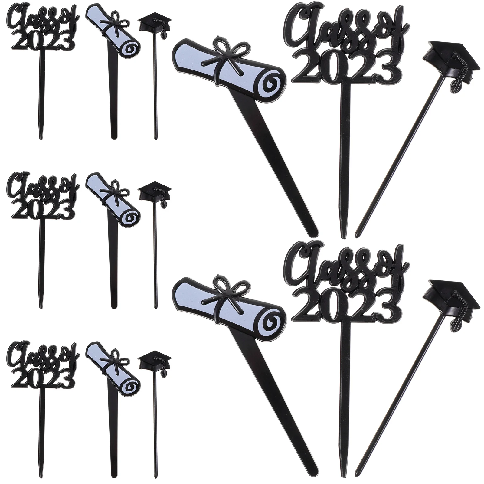 

Graduation Toppers Cupcake Grad Party Decor Class Cakes Picks Cap Decorations Pick Dessert Paper Supplies School Decoration