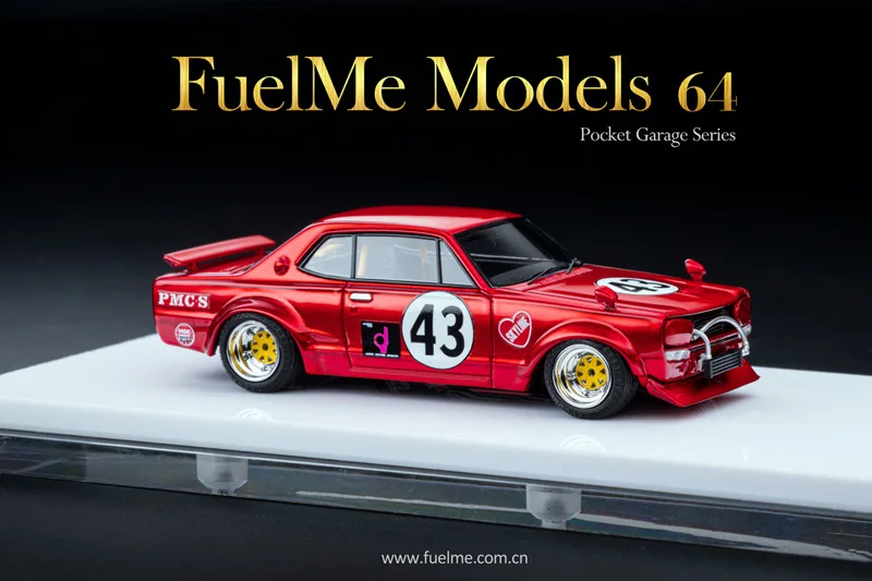 

FuelMe Ограниченная серия 1:64 CHARASUKA работает 43 # KPGC10 красный 7 см полимерный автомобиль подарки на день рождения и коллекции в марте 2022 года
