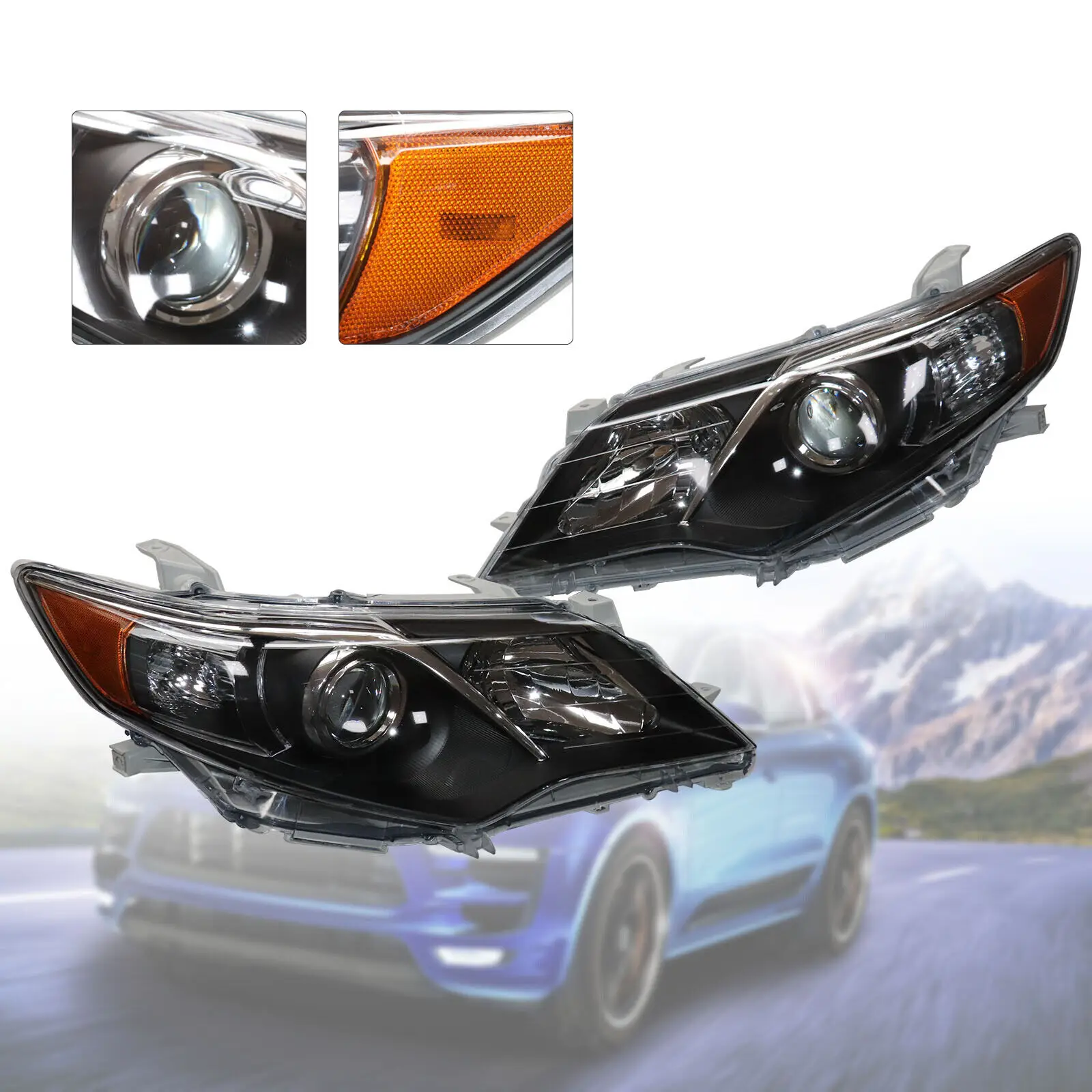 

Car Accessory Projector Headlights For Toyota Camry 2012 2013 2014 Headlamps Replacement Left&Right Light