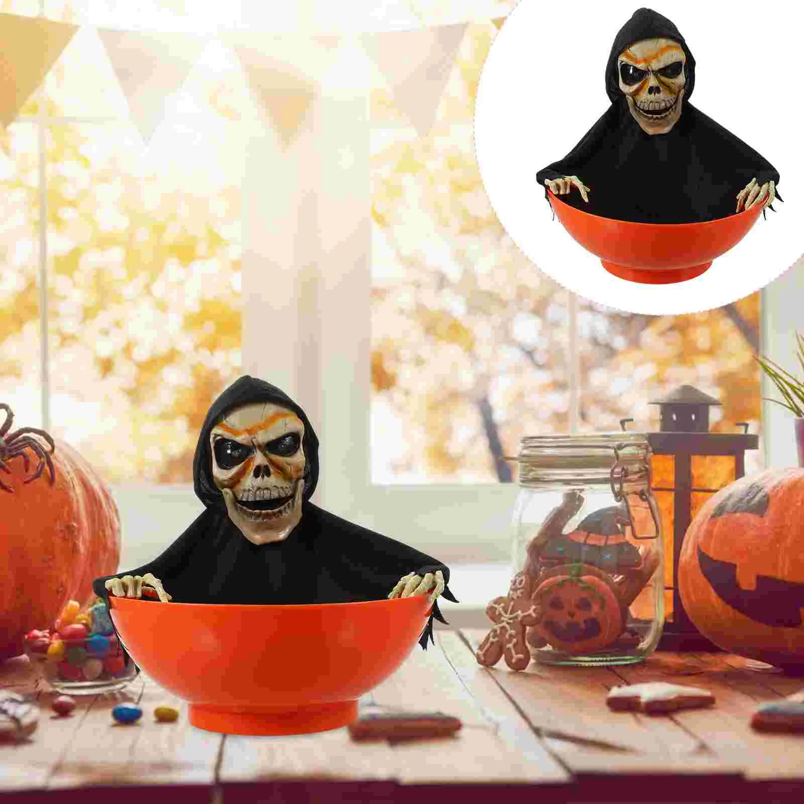 

Halloween Decor with Light Candy Bowl Candy Dish with Sound