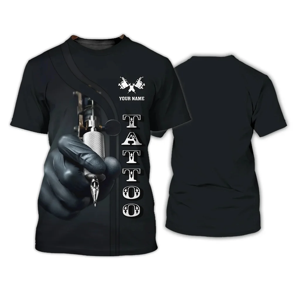 

Free Shipping Tattoo Artist Harajuku T Shirt For Men Personalized Customizable Top Fashion Short Sleeve 3D Print Oversized Tees