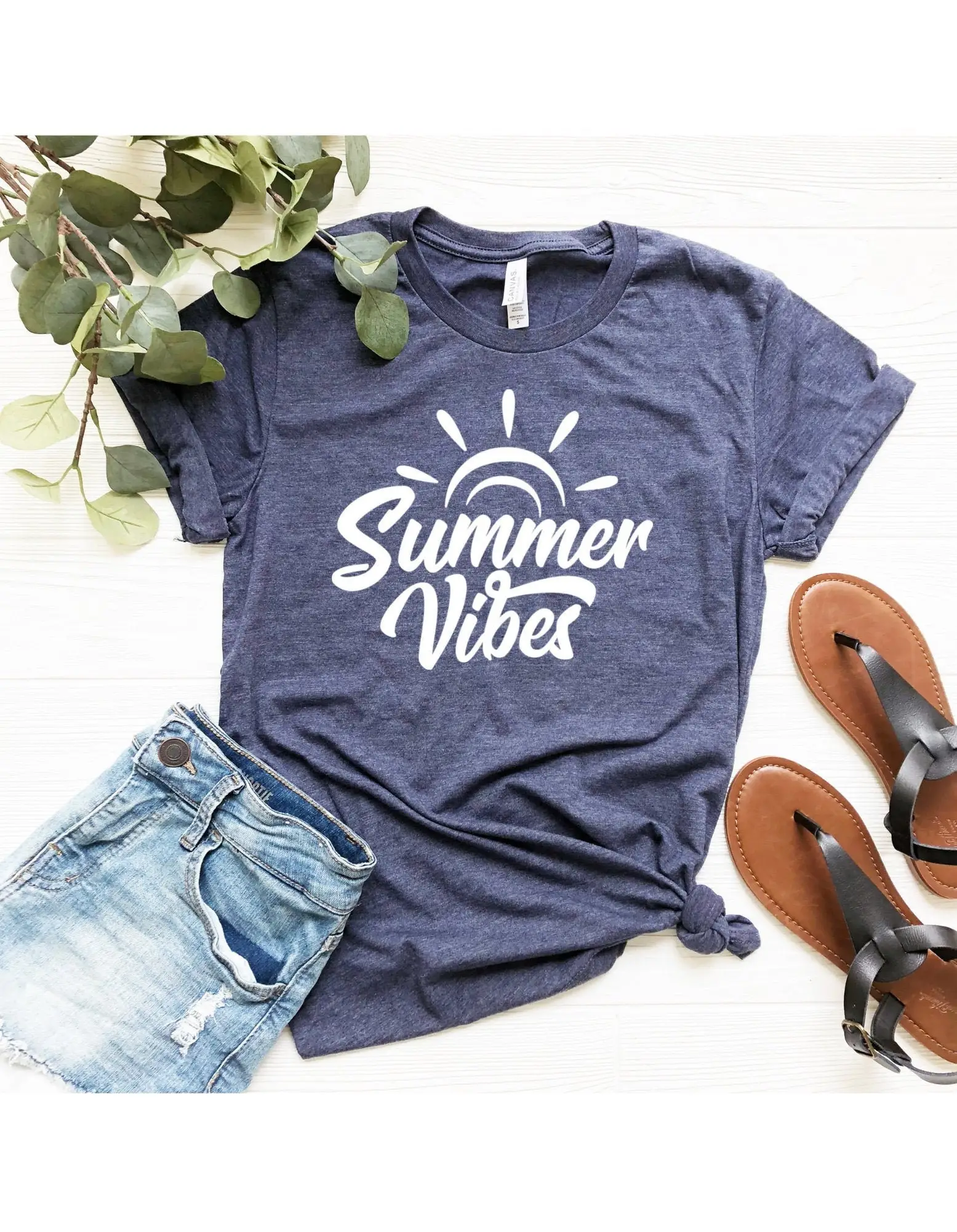 Летняя футболка Vibes для отпуска Пляжная семейная девочек