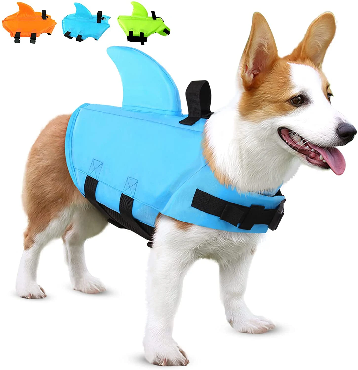 Dog Life Jacket Vest Summer Shark Pet Life Jacket Dog Clothes Dogs Swimwear Pets Swimming Suit Safety Clothes XS-2XL Outdoor