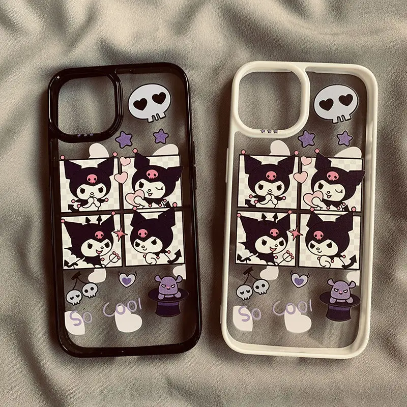 

Hello Kitty Cinnamoroll Silicone Soft Case for iPhone13 12 11 Pro Max X XS MAX XR SE2 Cartoon Transparent y2k Niche Back Cover