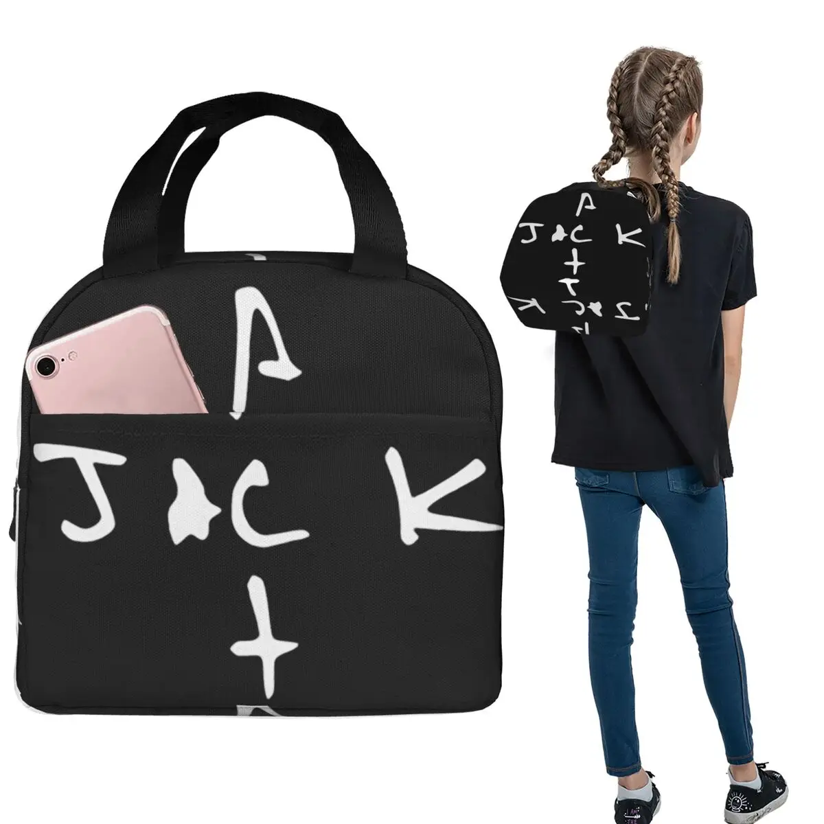 Фото Сумка-холодильник Best Logos Jack Cactus для женщин и детей, портативная термосумка для еды, ланч-бокс №2