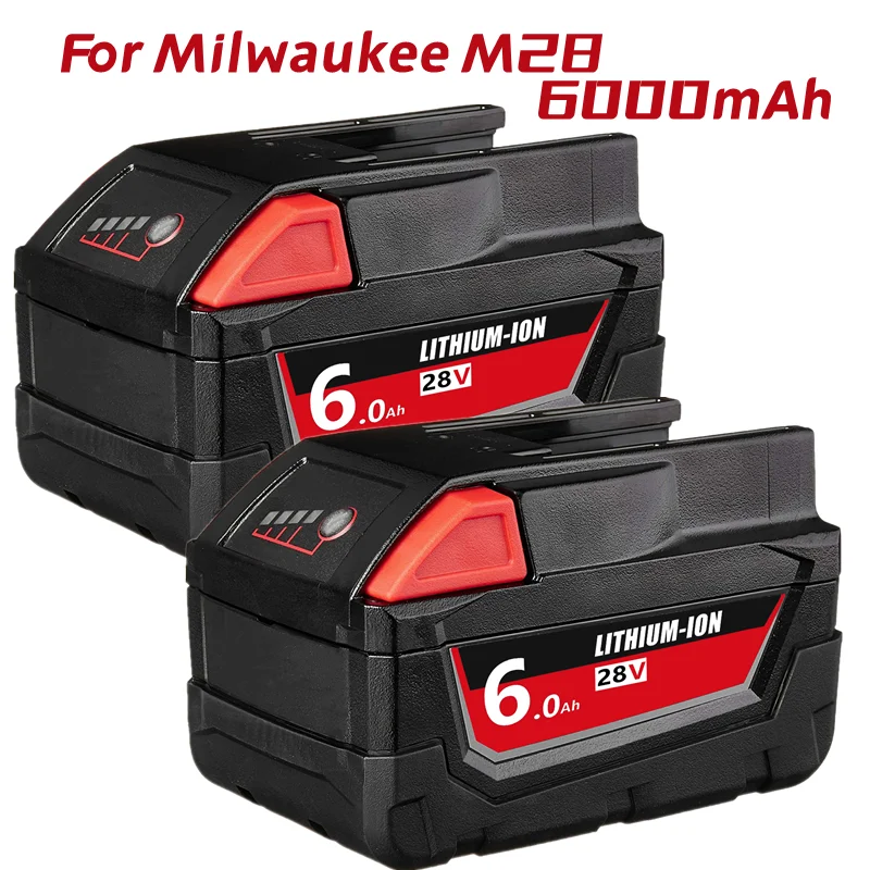

M28 28V 6000mAh Lithium Battery Replacement for Milwuakee 28V Battery M28 48-11-2830 0726-22 0780-20 M28 Cordless Power Tool