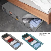 2022under bed clothes item storage dustproof storage bag container clothes organizer foldable 5 sections and visible clear windo