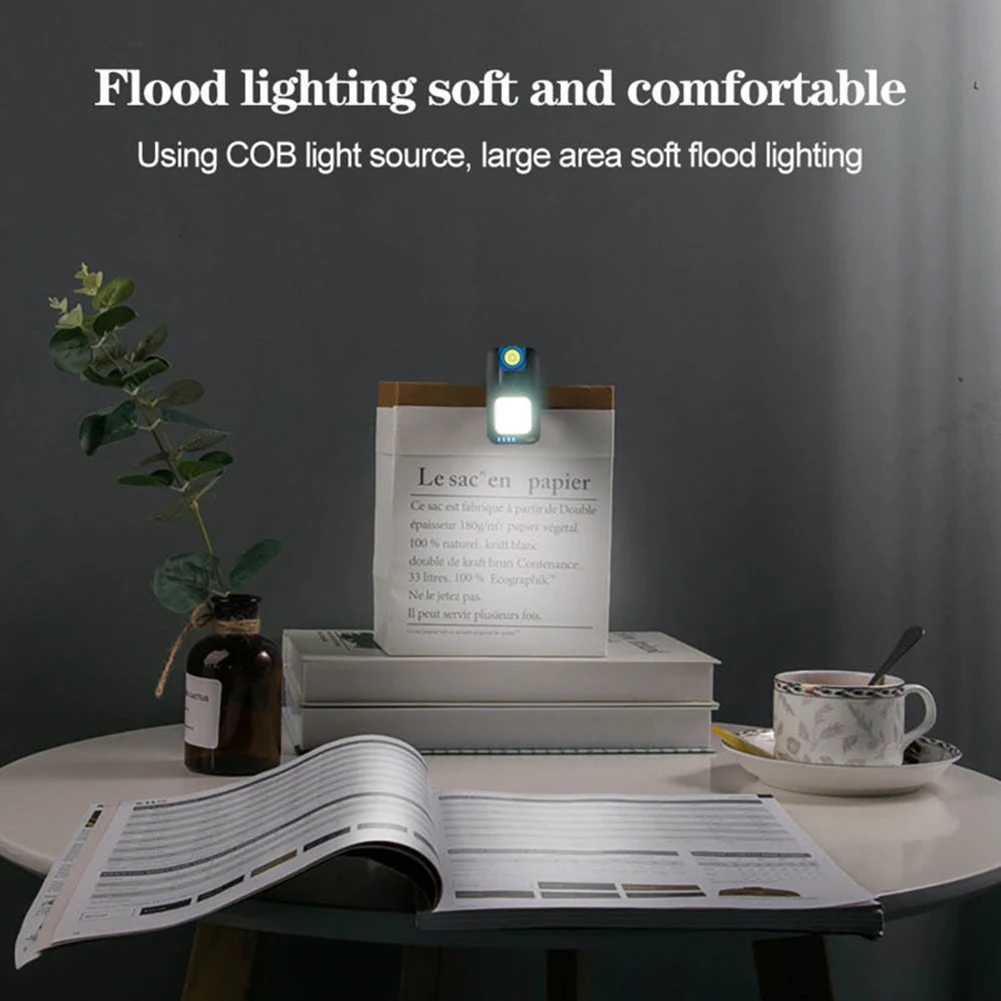 

Rechargeable Camping Keychain Light Multifunctional Pocket Flashlight 350LM Power Display for Night Working Hiking Emergency