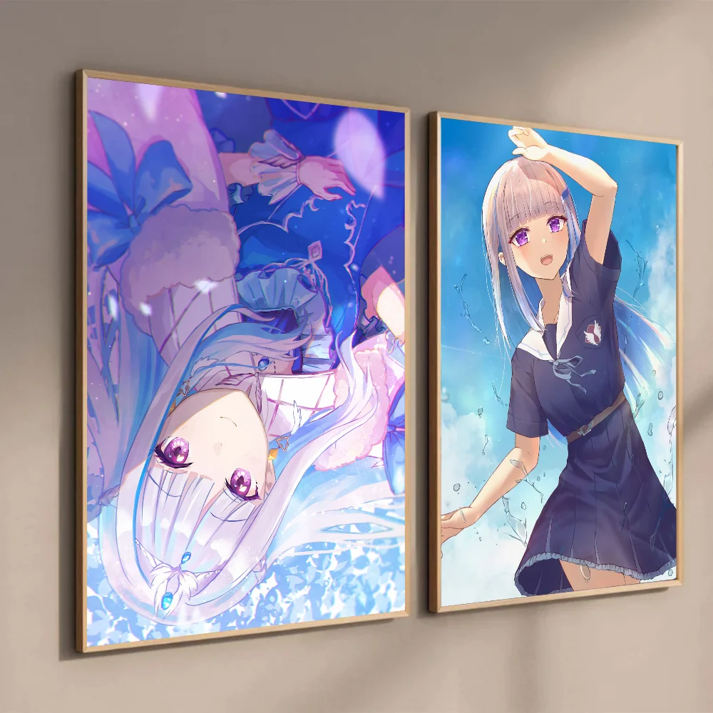 Lize Helesta Hololive Girl Плакат Наклейка Самоклеящаяся Водостойкая Бумажная