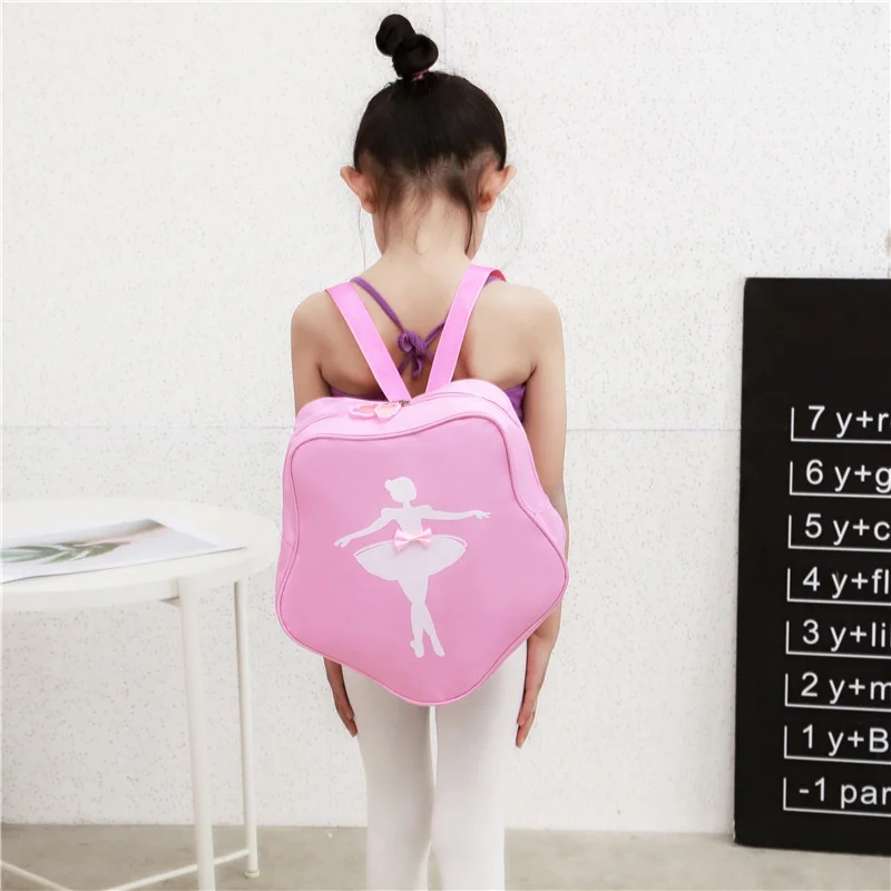 Girls Cute Sweet Princess Pentagon Dance Bags New Children Fashion Dance Storage BackpackS Latin Ballet SchoolBag All-match Hot