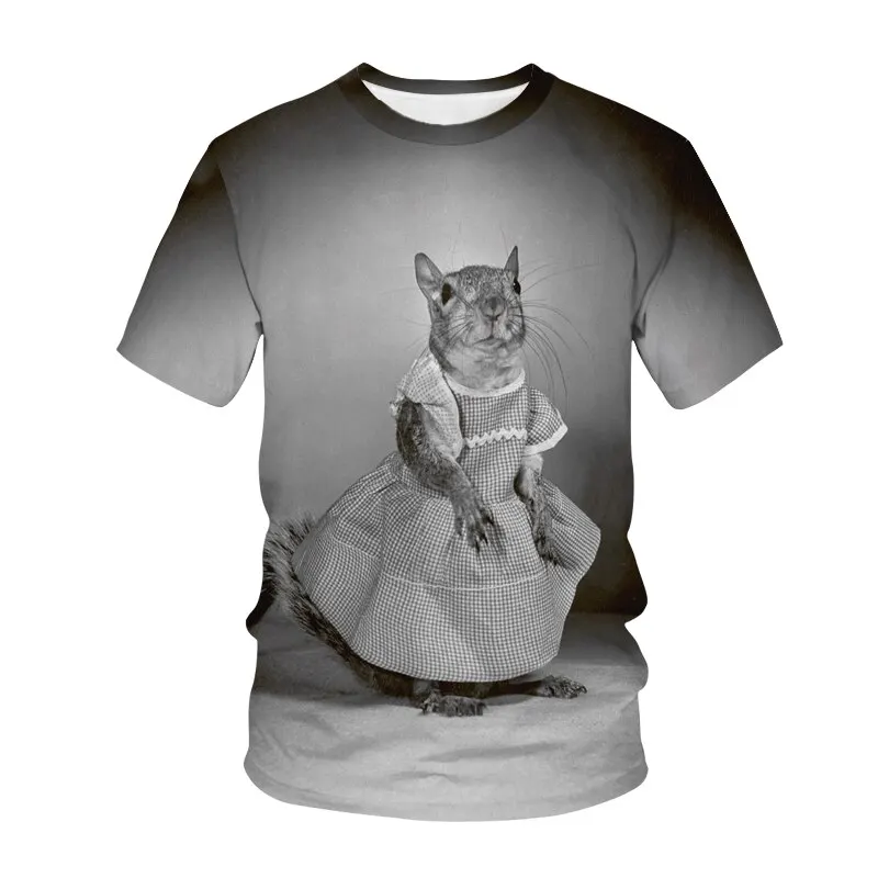 

Animal Squirrel T-shirt Boys Girls 3D Print Design Oversized T Shirts Sports Fashion Men Women Clothing Sweatshirt Kids Top Tees