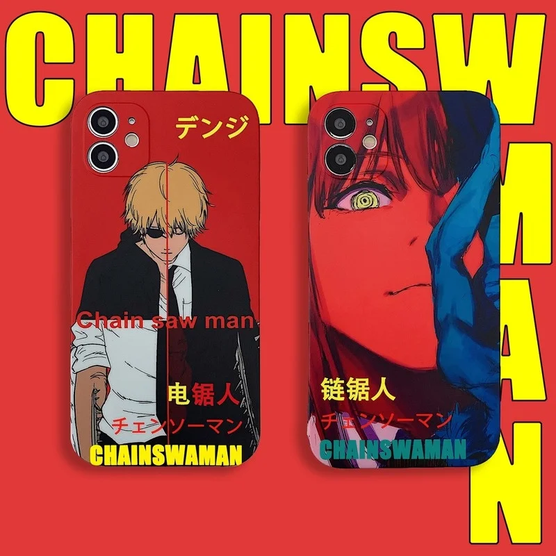 

Anime Chainsaw Man Phone Case Cover for IPhone 7 8 Plus 11 12 13 Pro X XR XS Max Shockproof Case for IPhone 13 Cases