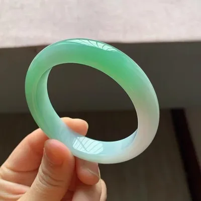 Ювелирные изделия zheru браслет из натурального бирманского нефрита 54 мм-62 мм