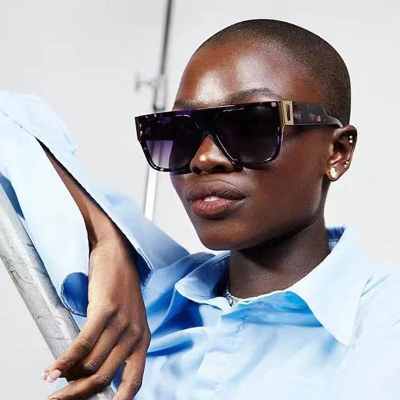 

Классические роскошные брендовые дизайнерские Квадратные Солнцезащитные очки с плоским верхом для женщин и мужчин, Модные Винтажные дорожные солнцезащитные очки для женщин, очки UV400