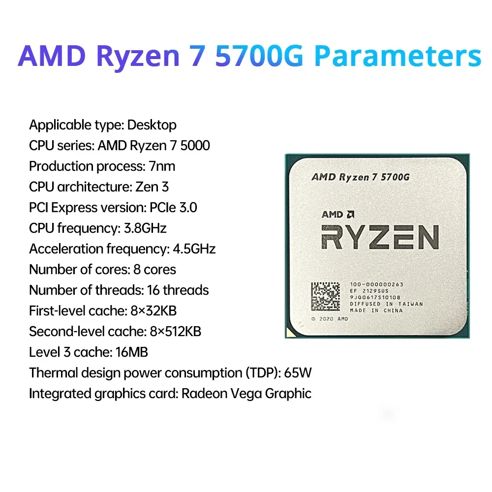 MAXSUN AMD B550M с Ryzen 7 5700G Комплект материнской платы процессора 3 5 ГГц 8-ядерный