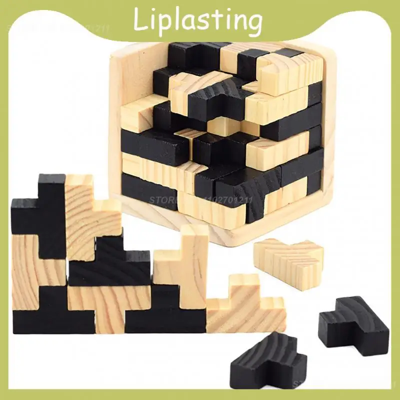 

Wooden Puzzle Toy Kongming Lock Luban Lock Magical Bean 54 T Combinations 3D Wooden Puzzle Children Adult IQ Mind Game
