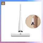 Швабра Xiaomi с голубыми рыбками, двухскладная, с насадкой из губки, впитывающая влагу, для дома, клейкая, ручная стирка, хлопок