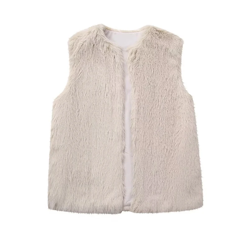 

Женский осенне-зимний теплый жилет из искусственного меха