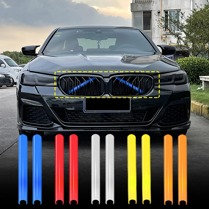 

Car Kidney Grill Cover Trim Strips Sticker For Bmw F21 F20 F23 F22 F31 F30 F34 F32 F36 G20 1 2 3 4 Series Front Sport Styling