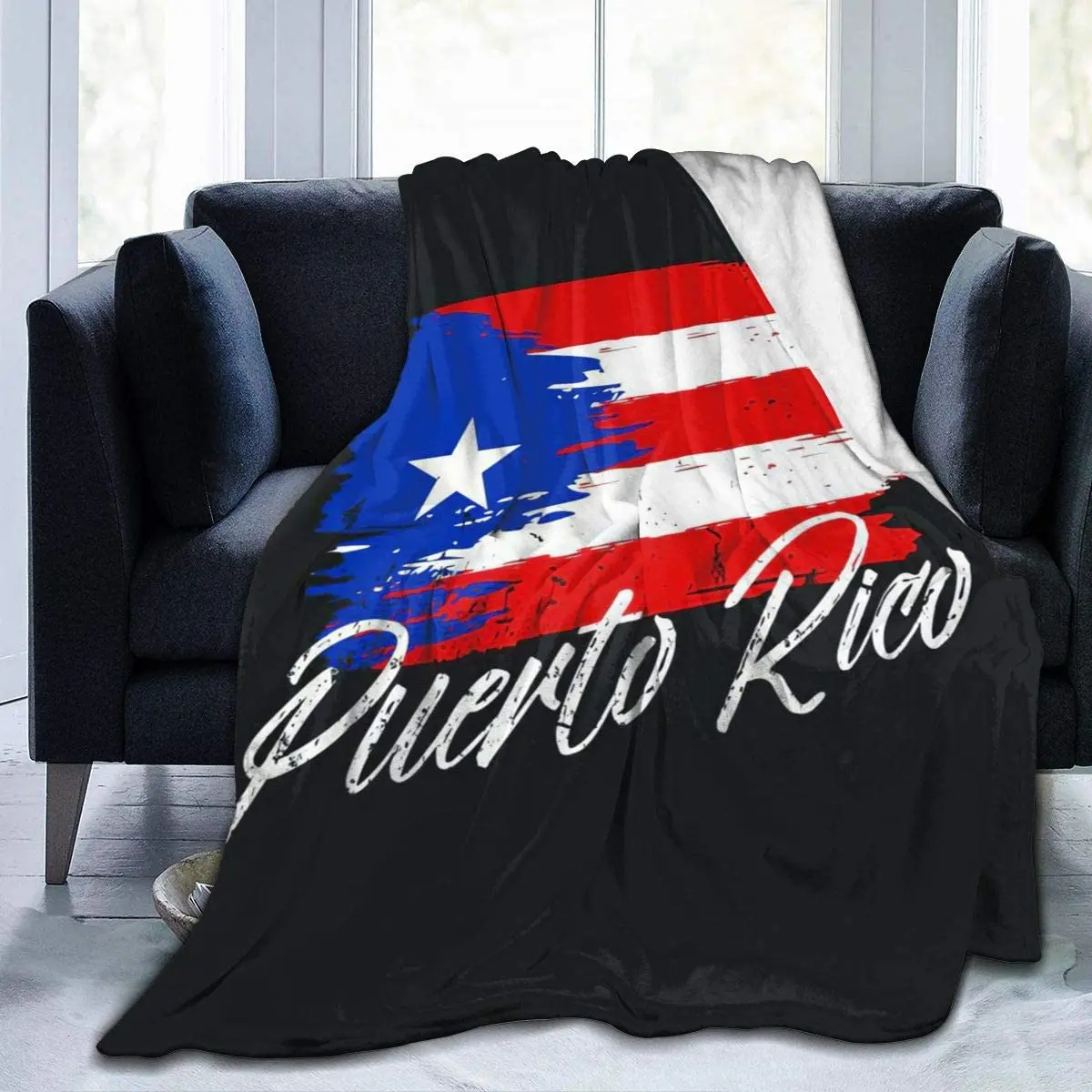 

Puerto Rico Puerto Rican Boricua Pr Flag Portorican Throw Blanket Flannel Blanket Nursery Bedroom Bedding Decor Soft Cozy