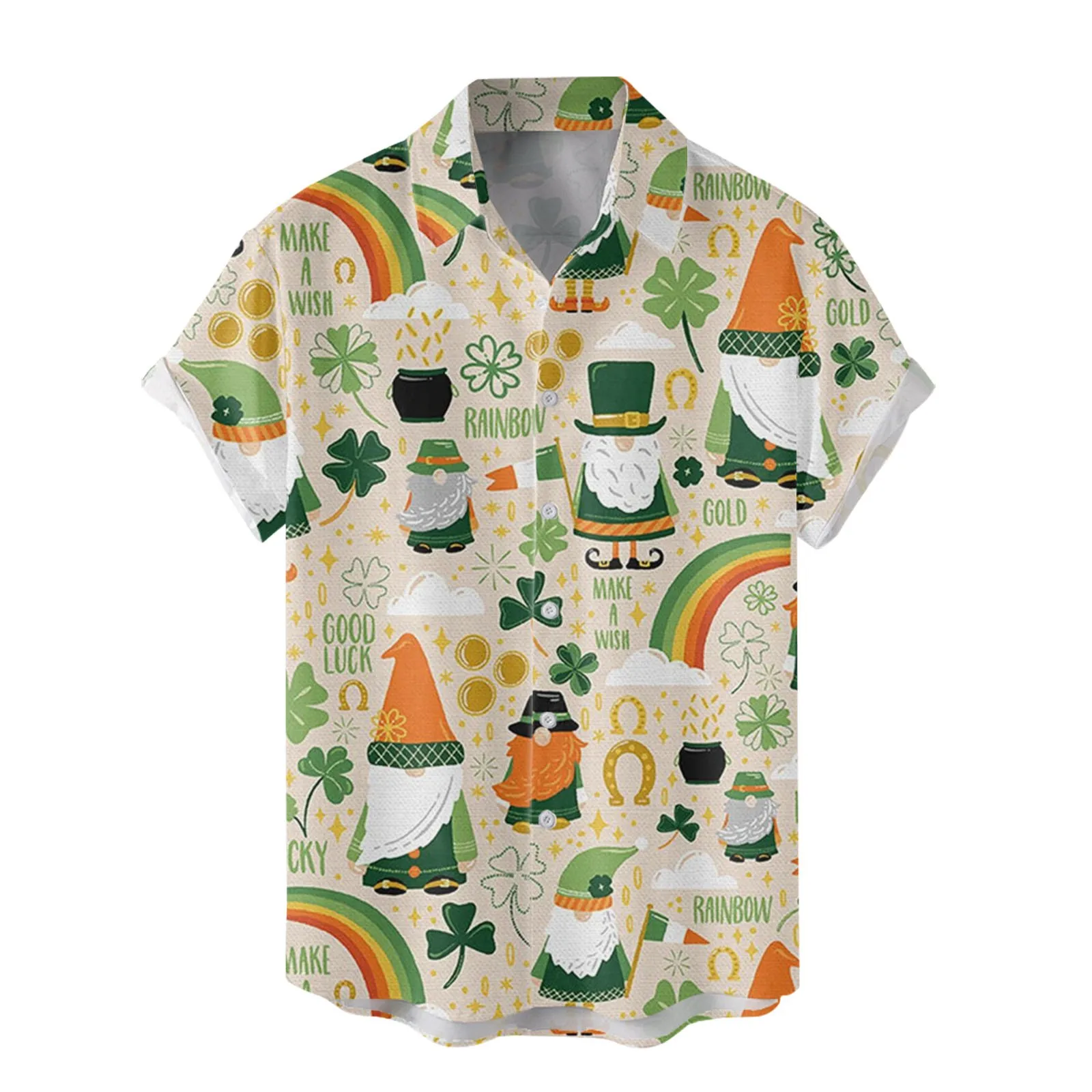 

Мужская однобортная рубашка с лацканами, Повседневная белая Повседневная рубашка, одежда для работы, мешковатая рубашка с 3d-цифровым принт...