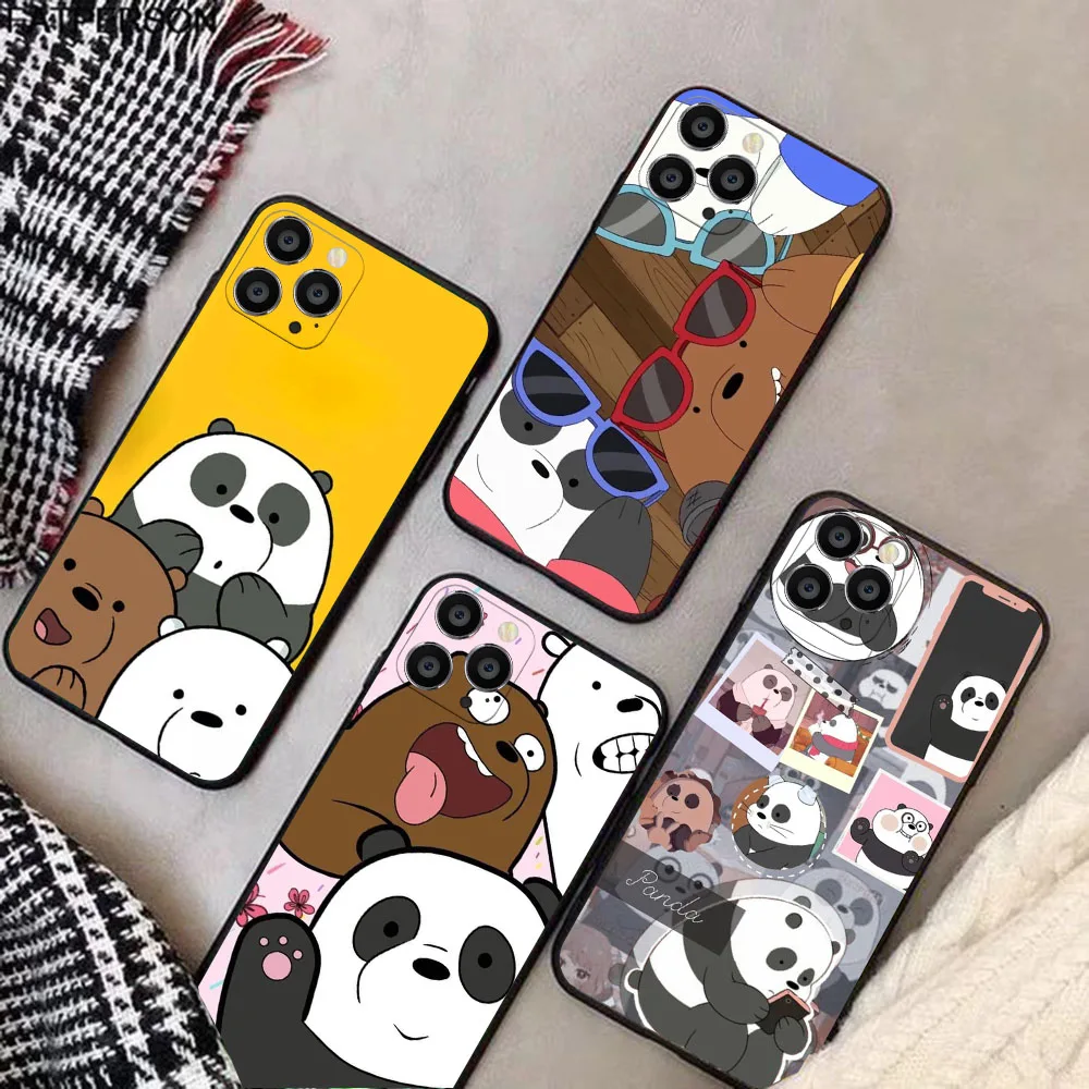Фото Силиконовый чехол для Samsung J2, J4, J5, J6, J7, J8, A7, A8, A9, M31, A70, A71 Edge, Core Prime Pro Plus, зеркальные медведи №3