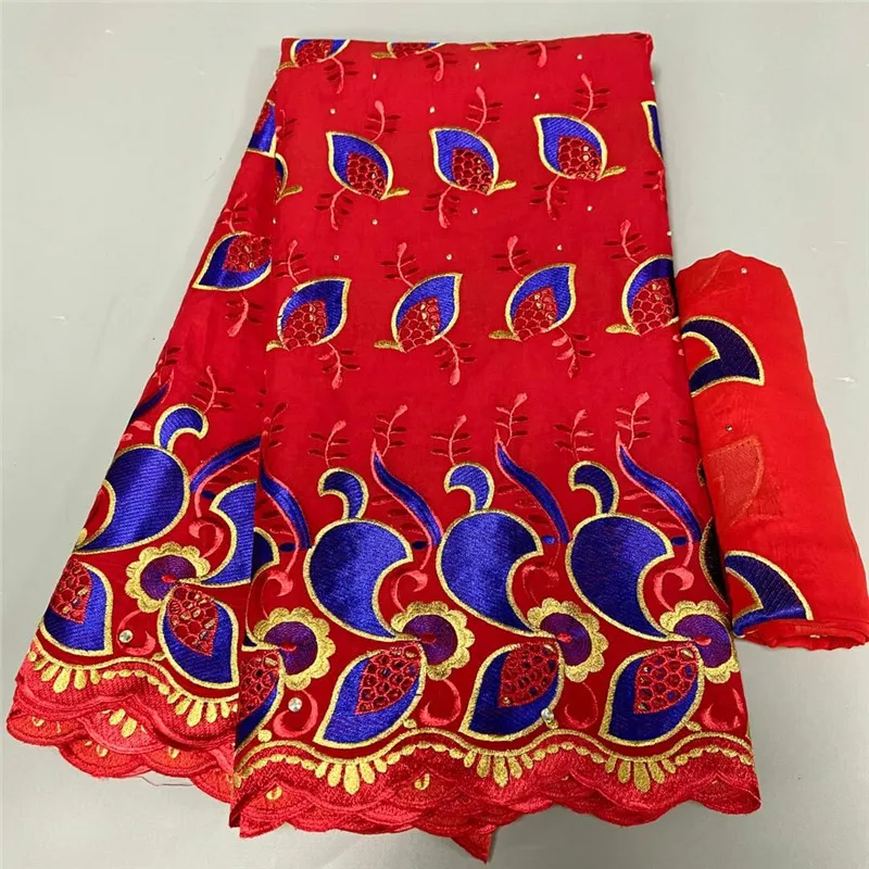 

5 + 2 ярда швейцарская ткань новейшая Тяжелая вышивка бисером африканская 100% хлопковая вуаль кружева популярный Дубай 2022 стиль для свадебвеч...