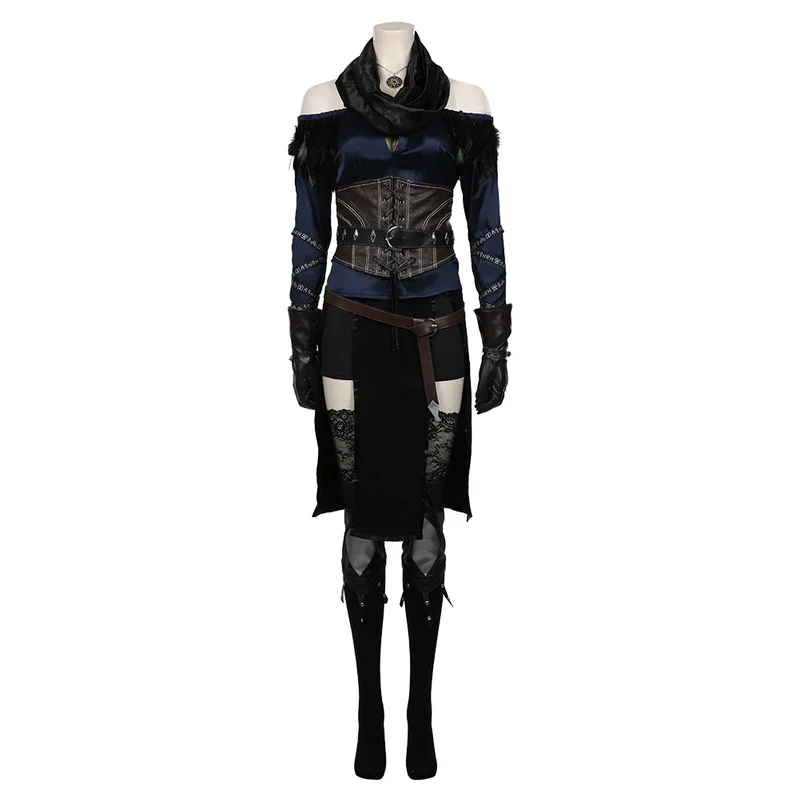 Костюм для косплея Yennefer топ юбка наряды карнавальный костюм на Хэллоуин