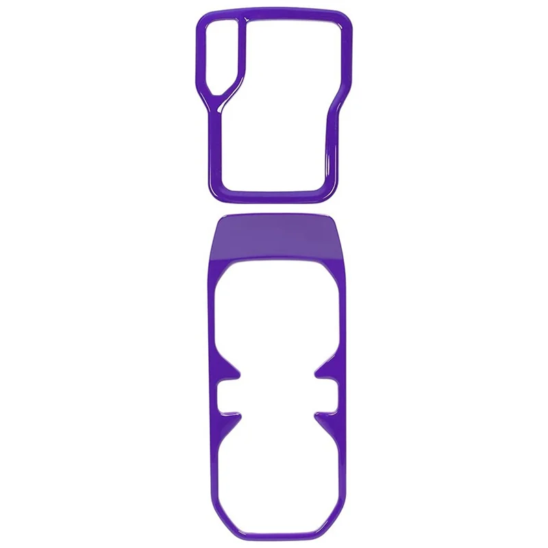 

Крышка переключения передач и передняя крышка держателя стакана для воды для 2018 2019 2020 Jeep Wrangler JL аксессуары, фиолетовый АБС-пластик
