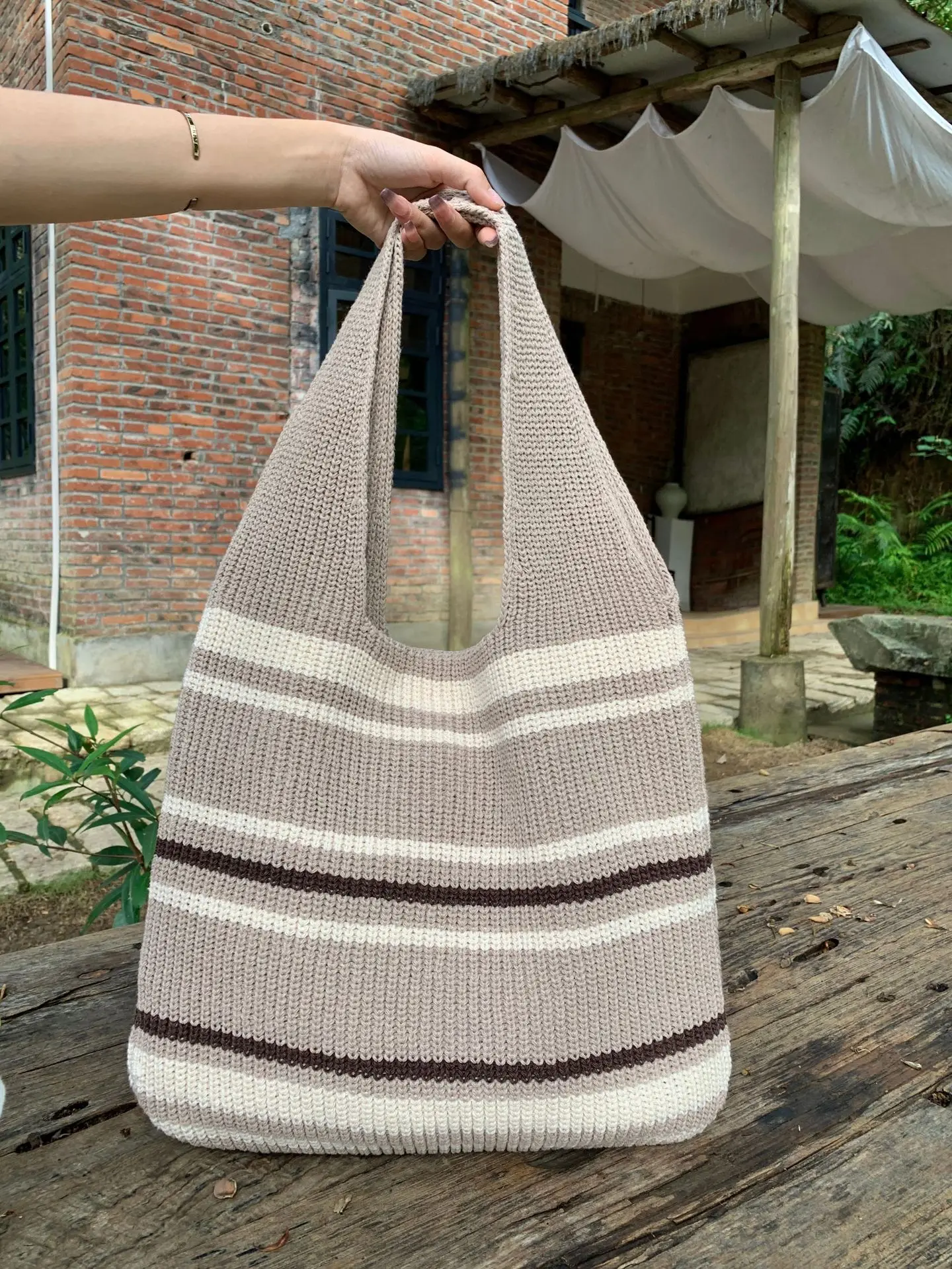 Handwoven Knitted Bag for Women with Large Capacity, Unique and Versatile Shoulder Tote