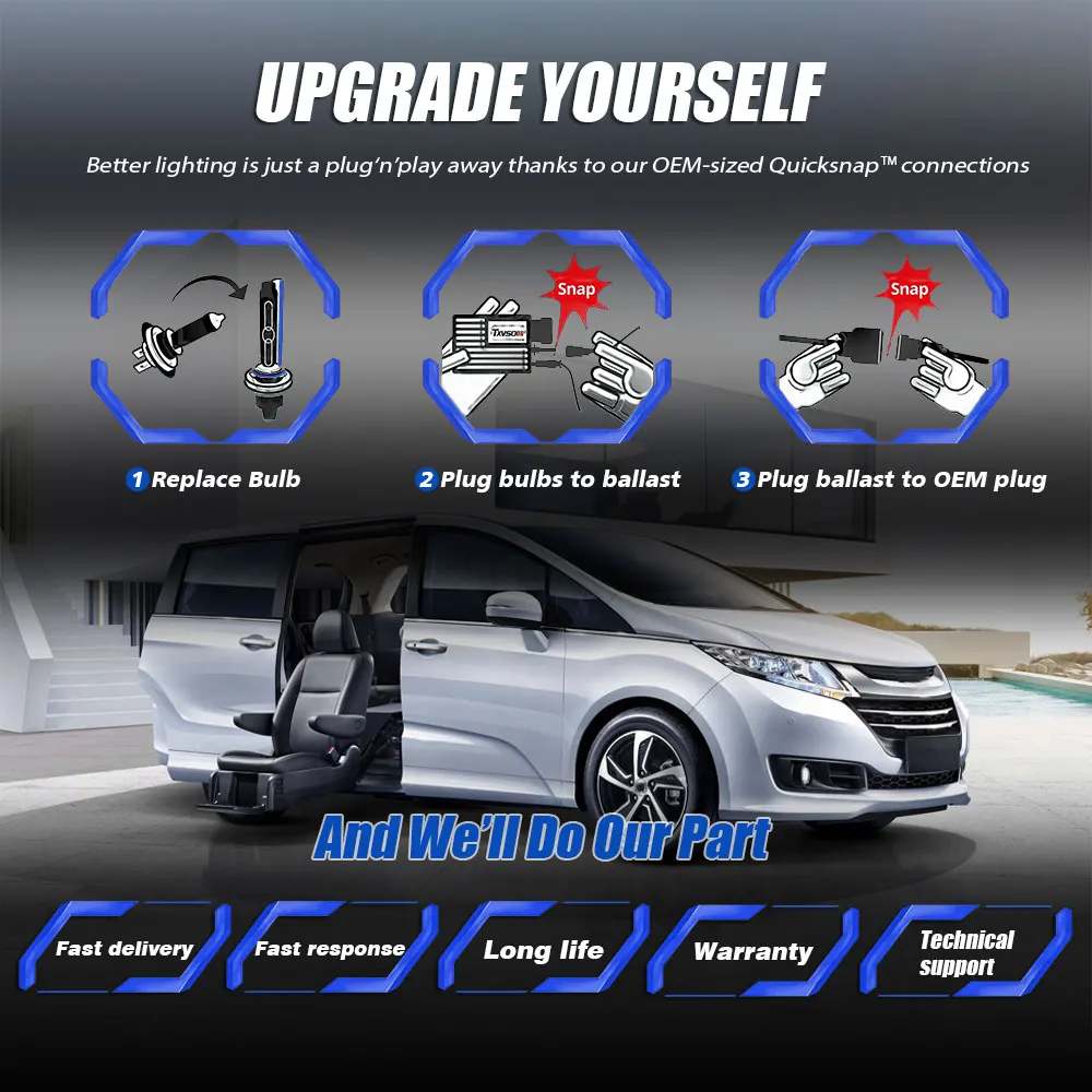 Комплект ксеноновых ламп для фар HID Xenon 9004-9007-H/L 55 Вт 12 В H1 H3 H11 h7 комплект hid 6000k